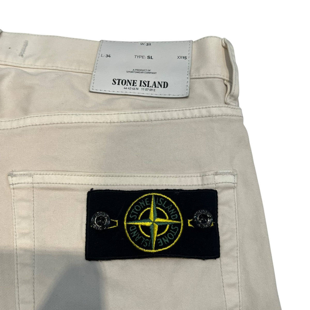 STONE ISLAND ストレッチパンツ6715J1BLN 古着・中古-3枚目のアイテム画像