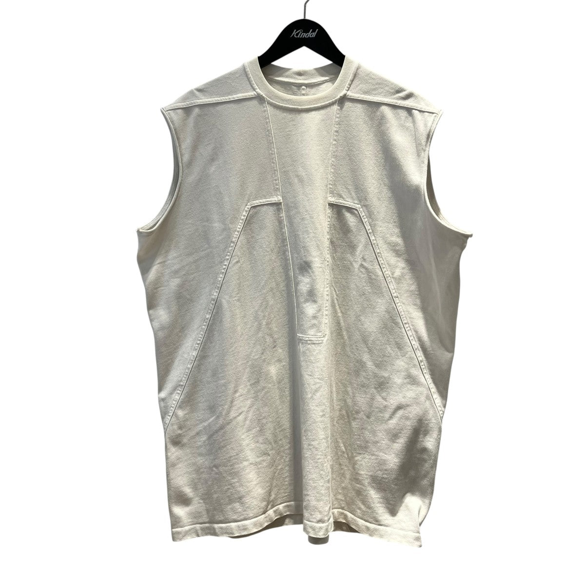 RICK OWENS ノースリーブTシャツRU01D3178-BA Spintered Tarp 古着・中古-1枚目のアイテム画像
