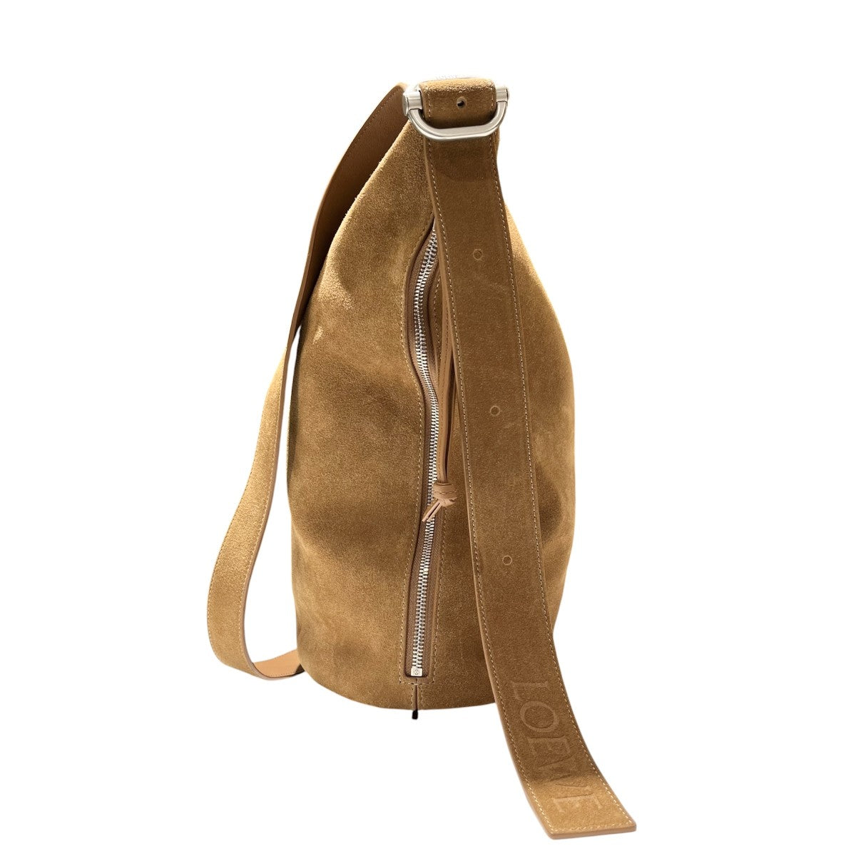 LOEWE ループバケット ミディアム スエードカーフ レザー ショルダーバッグ 古着・中古-3枚目のアイテム画像