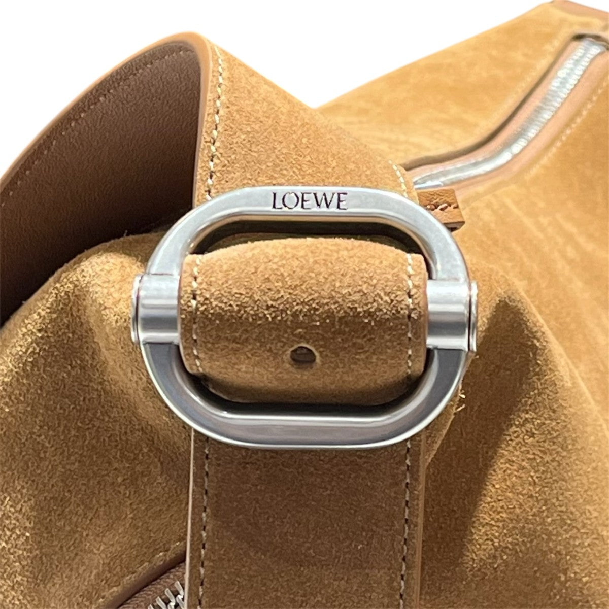 LOEWE ループバケット ミディアム スエードカーフ レザー ショルダーバッグ 古着・中古-6枚目のアイテム画像