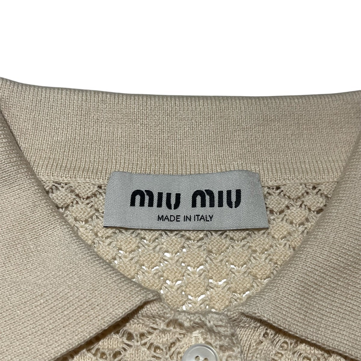 MIU MIU 半袖ニットポロシャツMMLB28 古着・中古-3枚目のアイテム画像