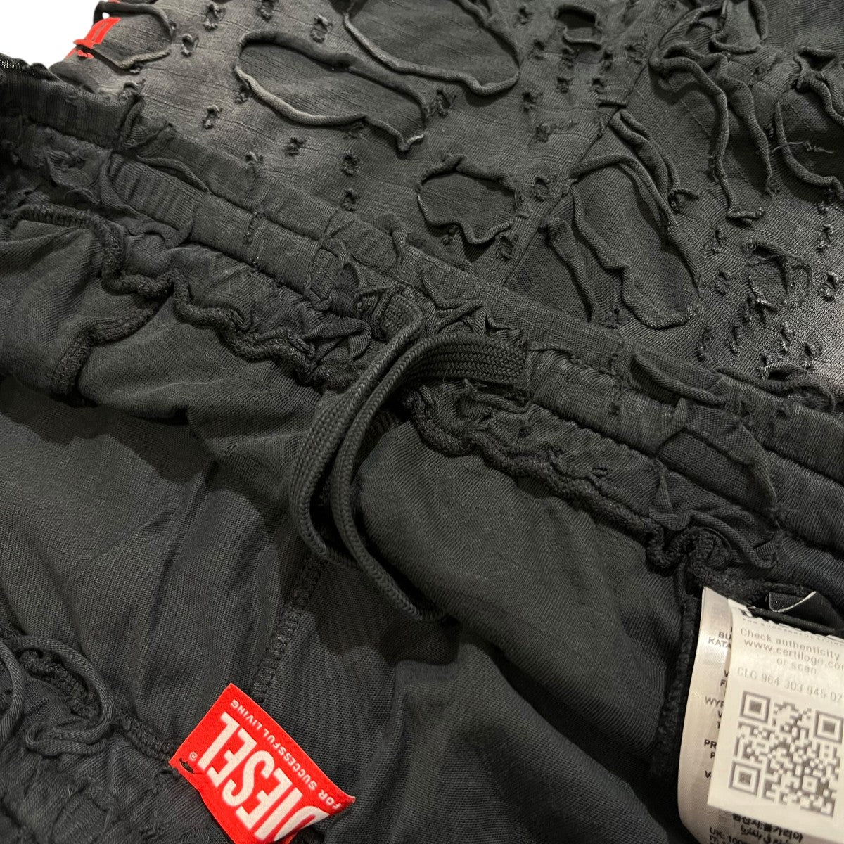 DIESEL ウォッシュ加工スウェットハーフパンツA16177 古着・中古-4枚目のアイテム画像