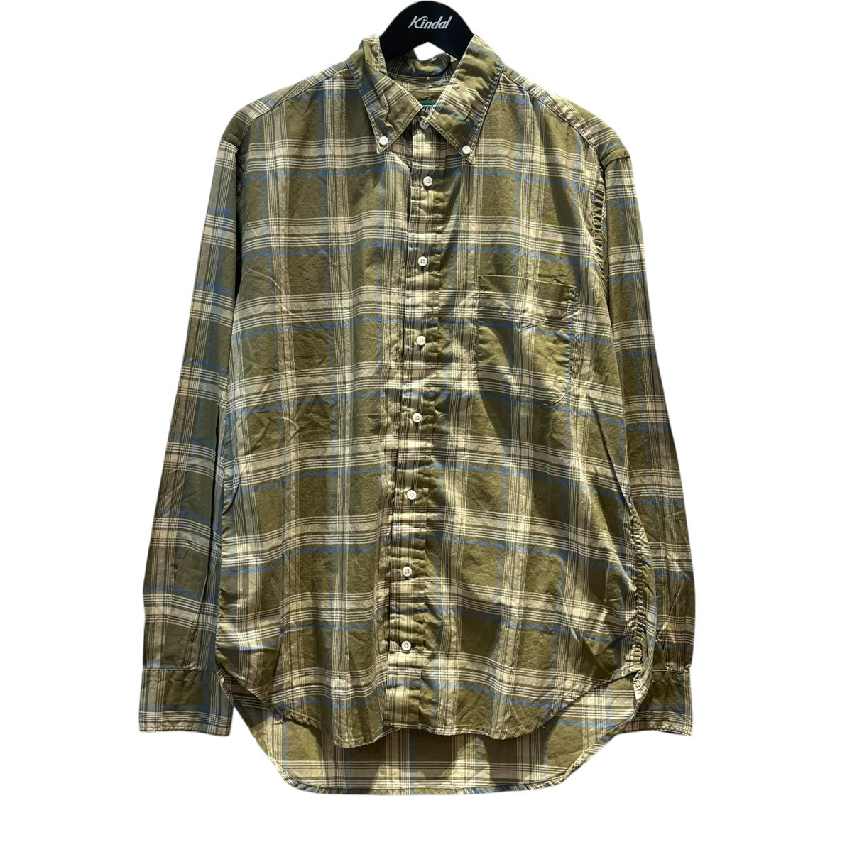 GITMAN BROS×SHIPS チェックボタンダウンシャツ111-11-4469 古着・中古-1枚目のアイテム画像