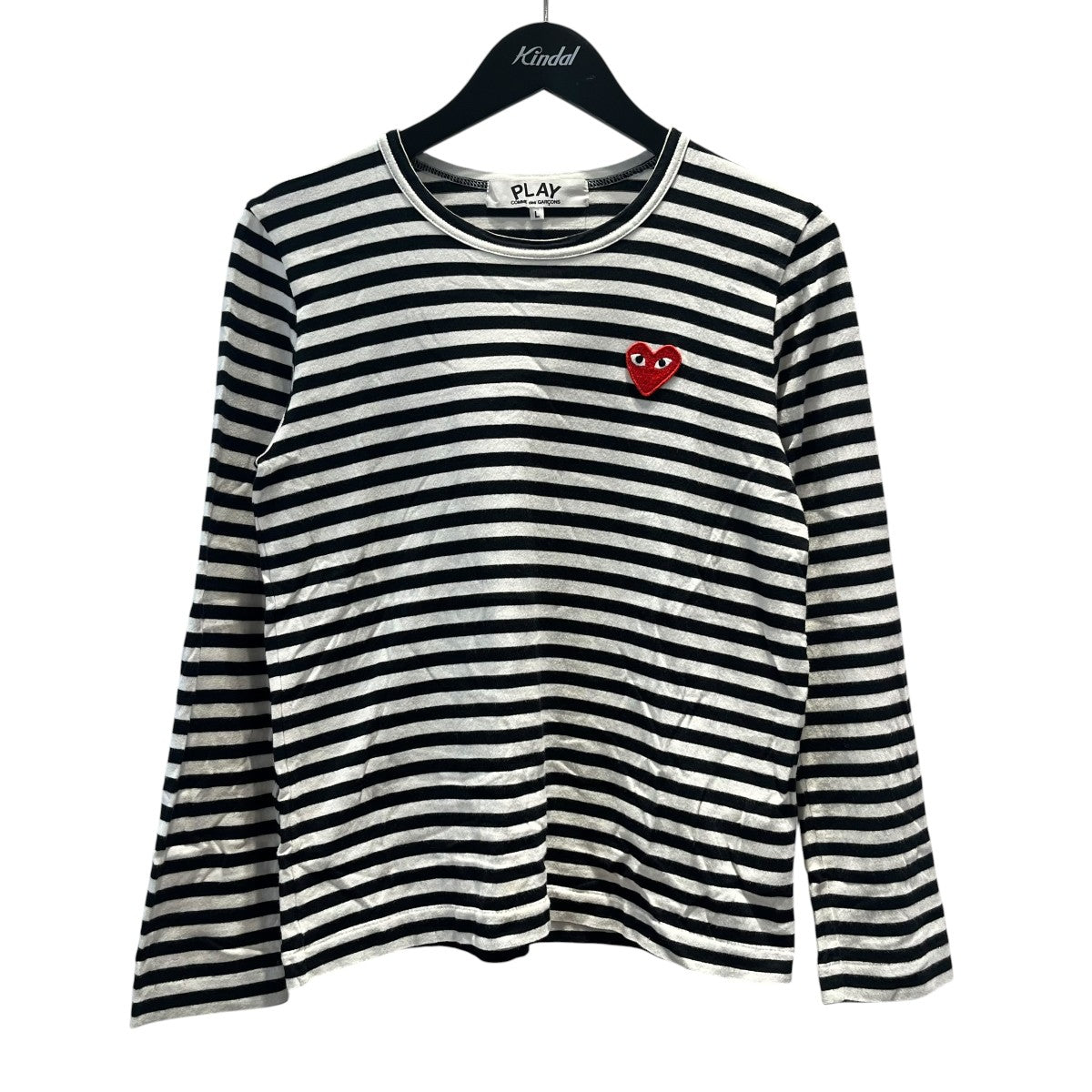 PLAY COMME des GARCONS ボーダー長袖カットソーAZ-T163 古着・中古-1枚目のアイテム画像