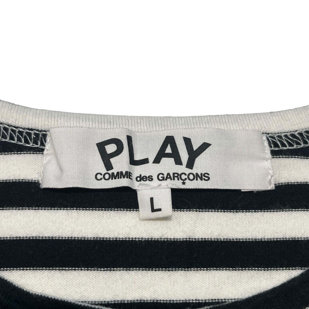 PLAY COMME des GARCONS ボーダー長袖カットソーAZ-T163 古着・中古-3枚目のアイテム画像
