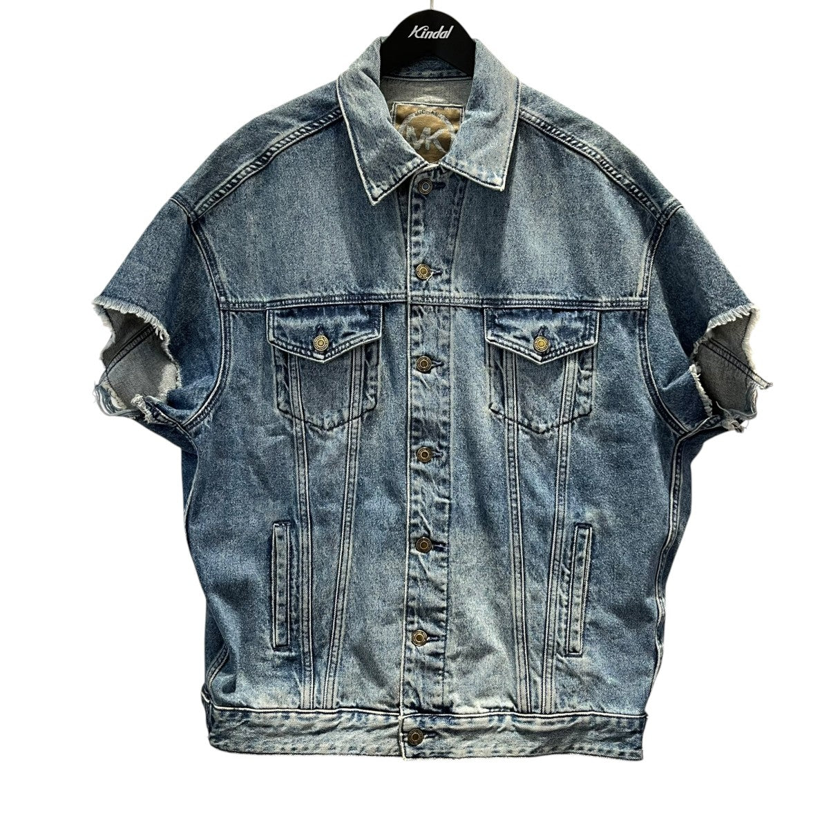 MICHAEL KORS カットオフ加工デニムベストMF1101SFAU 古着・中古-1枚目のアイテム画像
