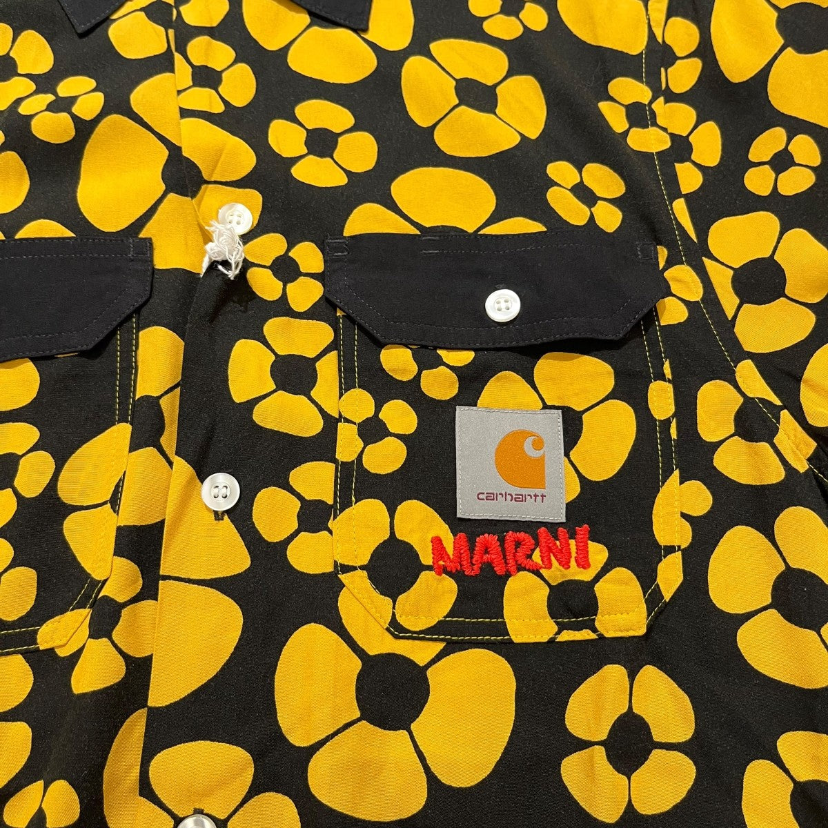 MARNI×CarHartt 総柄半袖シャツI031296 古着・中古-3枚目のアイテム画像
