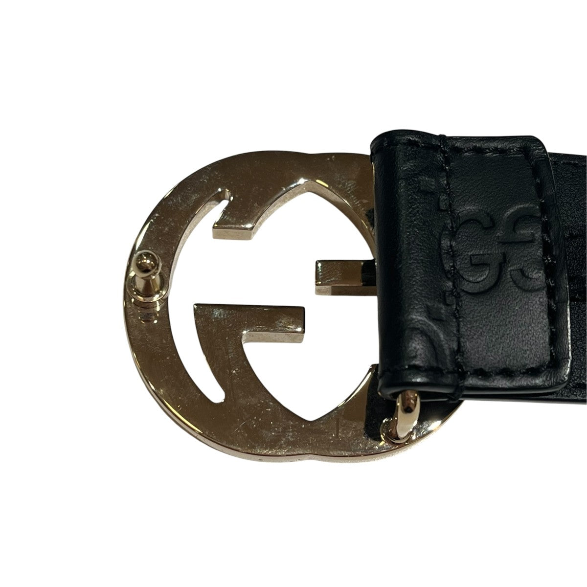 美品 オールドグッチ GGスプリーム インターロッキング バックル ベルト GUCCI(グッチ) インターロッキング Gバックルベルト370543 370543