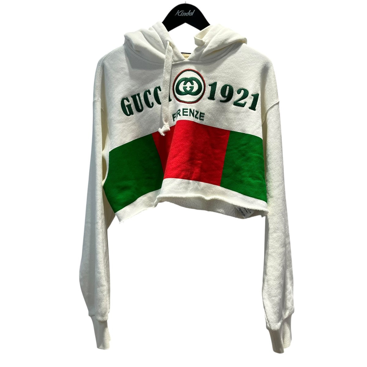 GUCCI ■ロゴデザインクロップド丈 パーカー688196 古着・中古-1枚目のアイテム画像