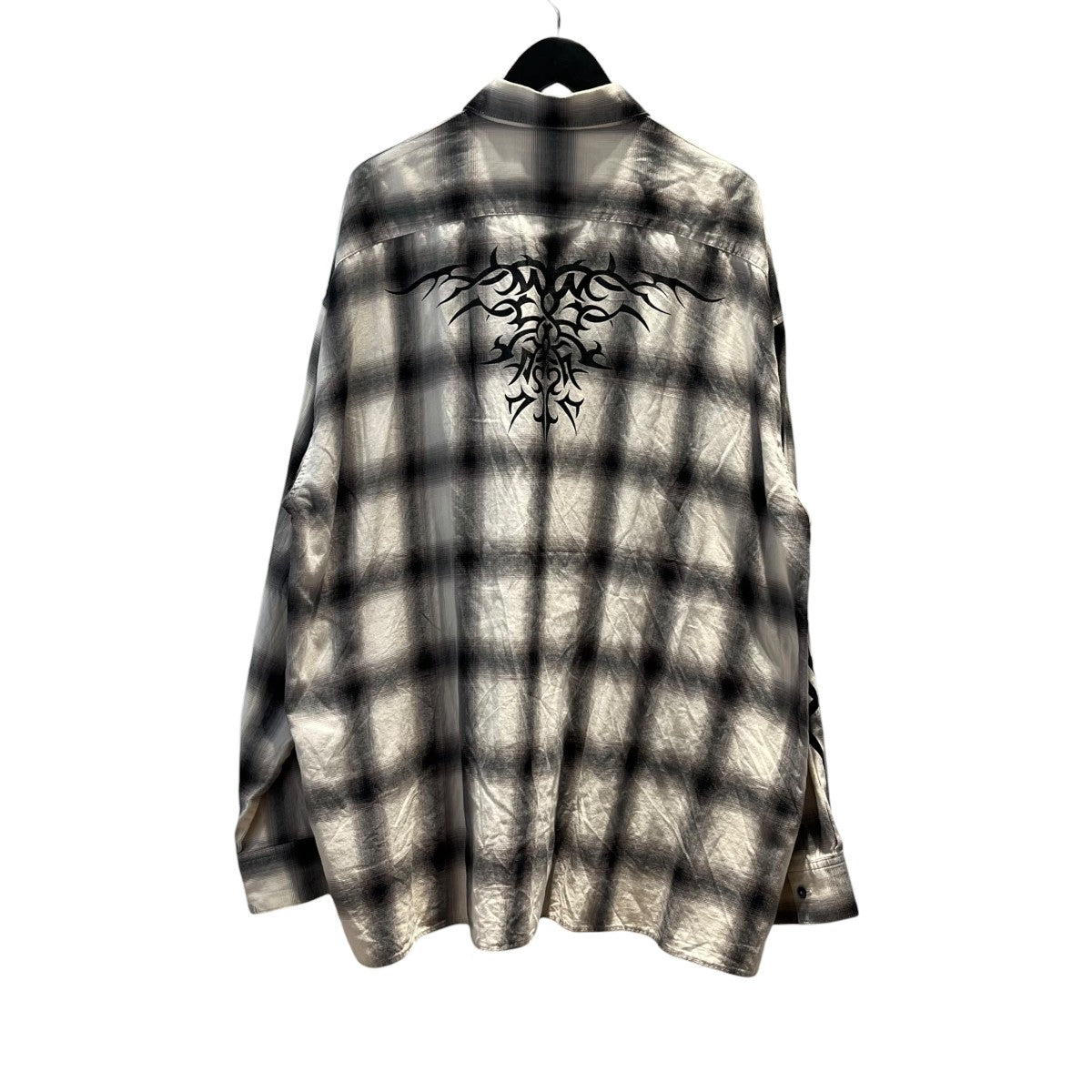 オンブレチェックオーバーシルエットシャツPD19SS02