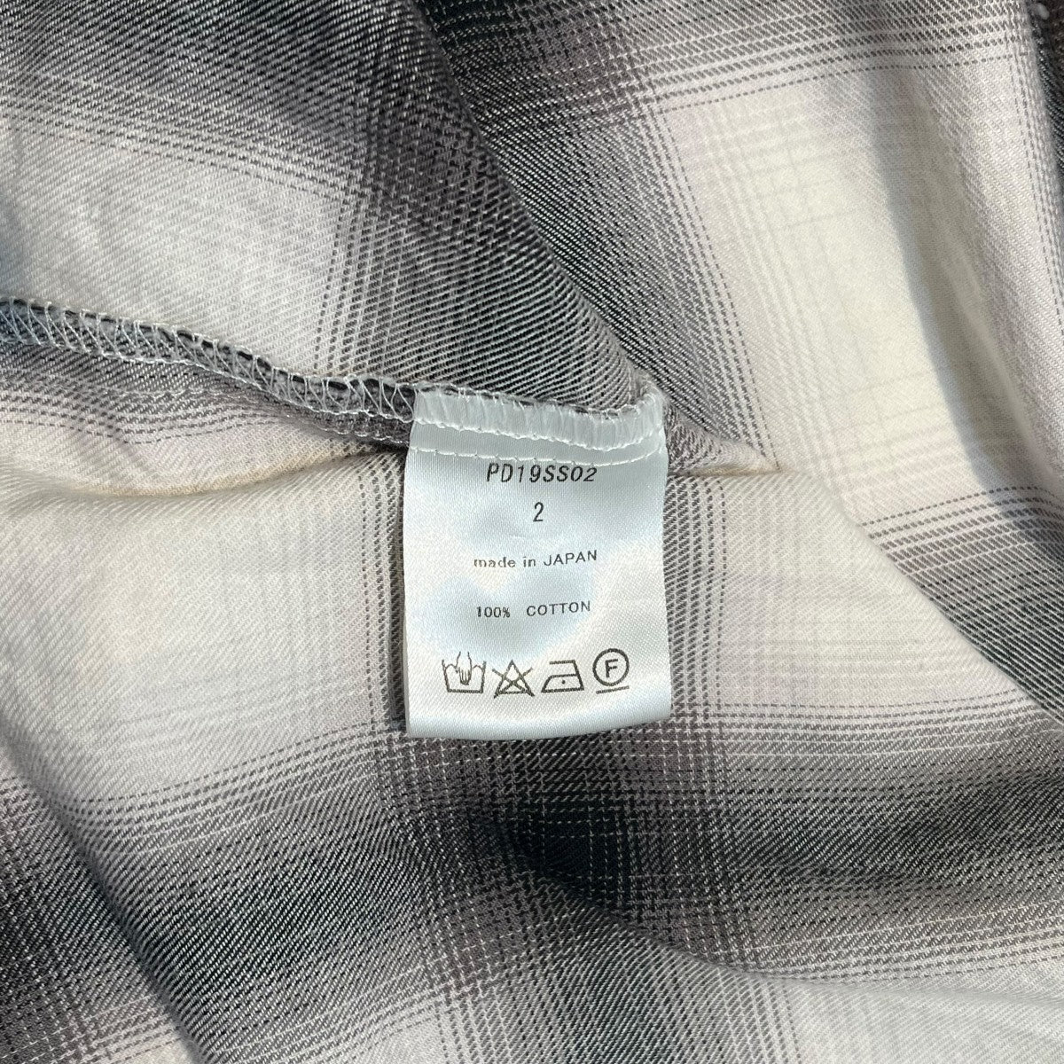 オンブレチェックオーバーシルエットシャツPD19SS02