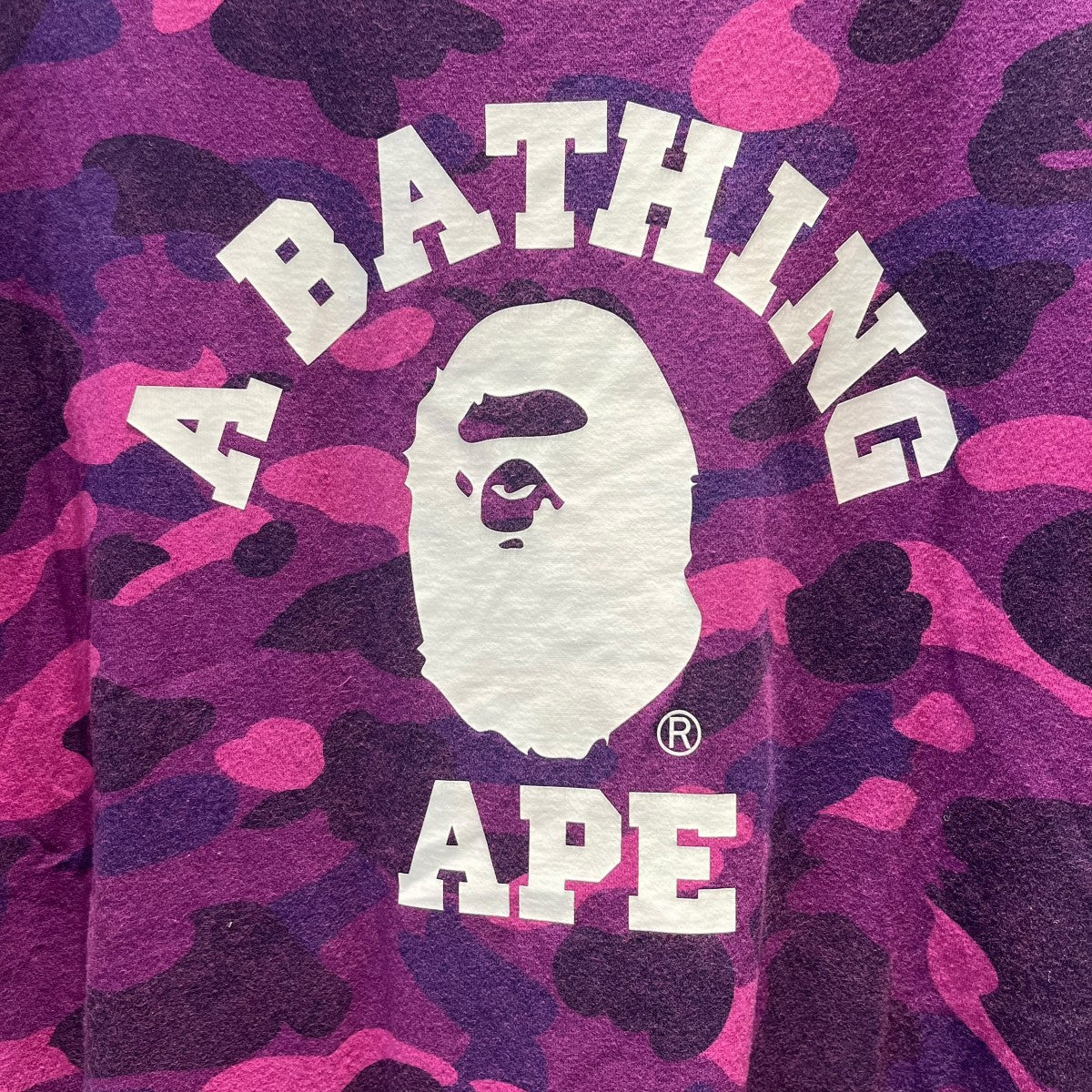A BATHING APE 半袖カットソー001CSI701004M COLOR CAMO COLLEGE TEE 古着・中古-3枚目のアイテム画像