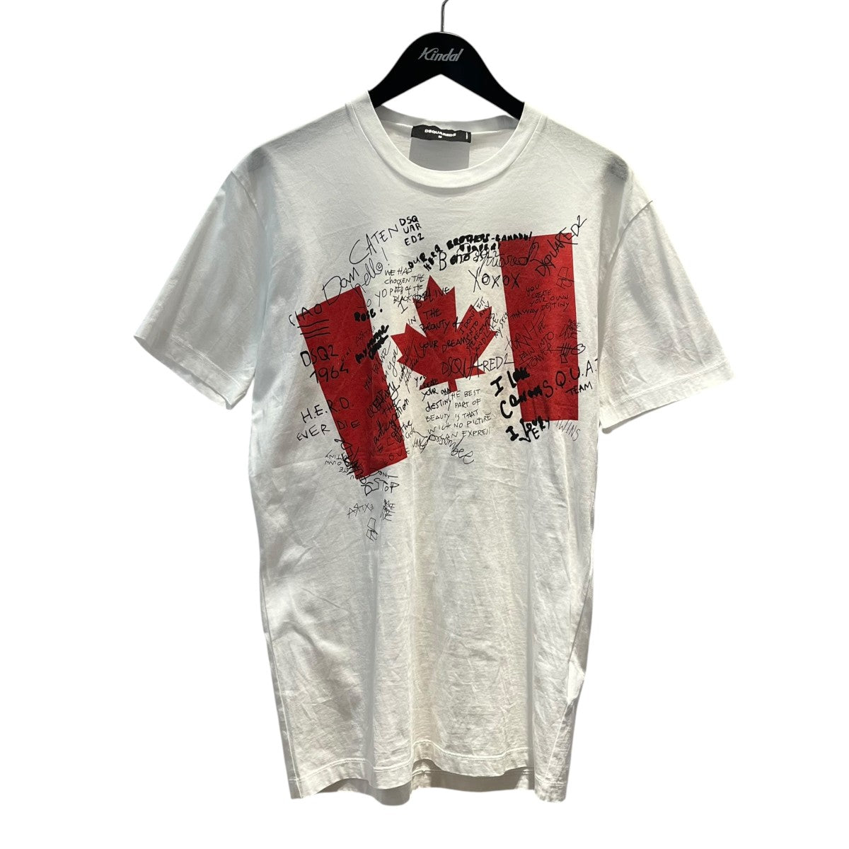 DSQUARED2 Doodle Flag Cool T-ShirtTシャツS74GD0947 古着・中古-1枚目のアイテム画像