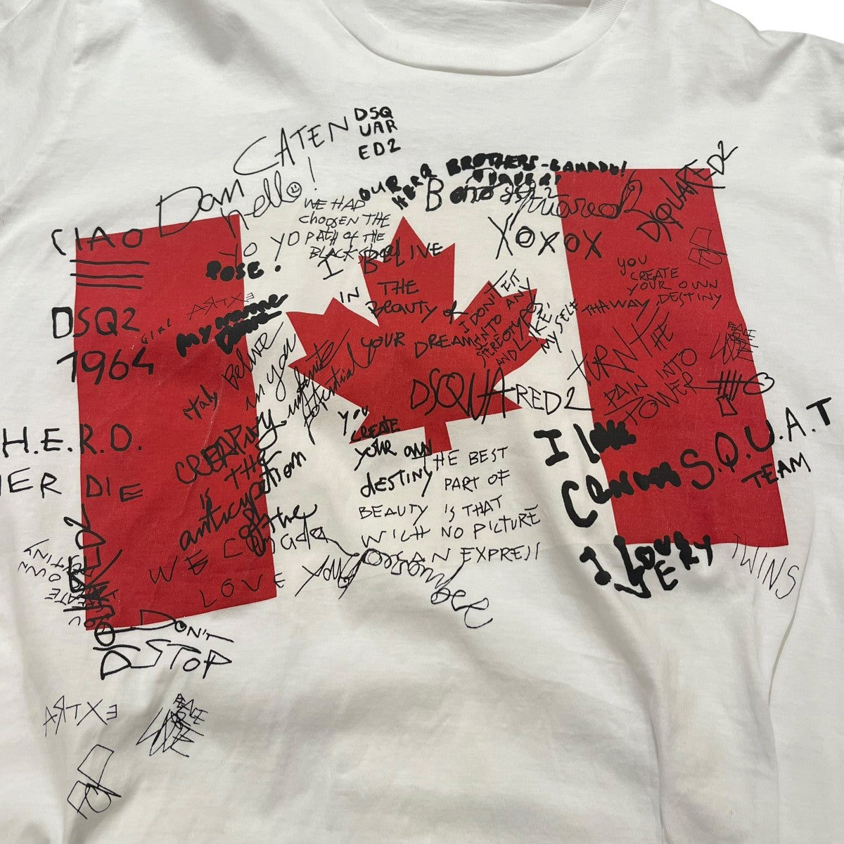 DSQUARED2 Doodle Flag Cool T-ShirtTシャツS74GD0947 古着・中古-3枚目のアイテム画像