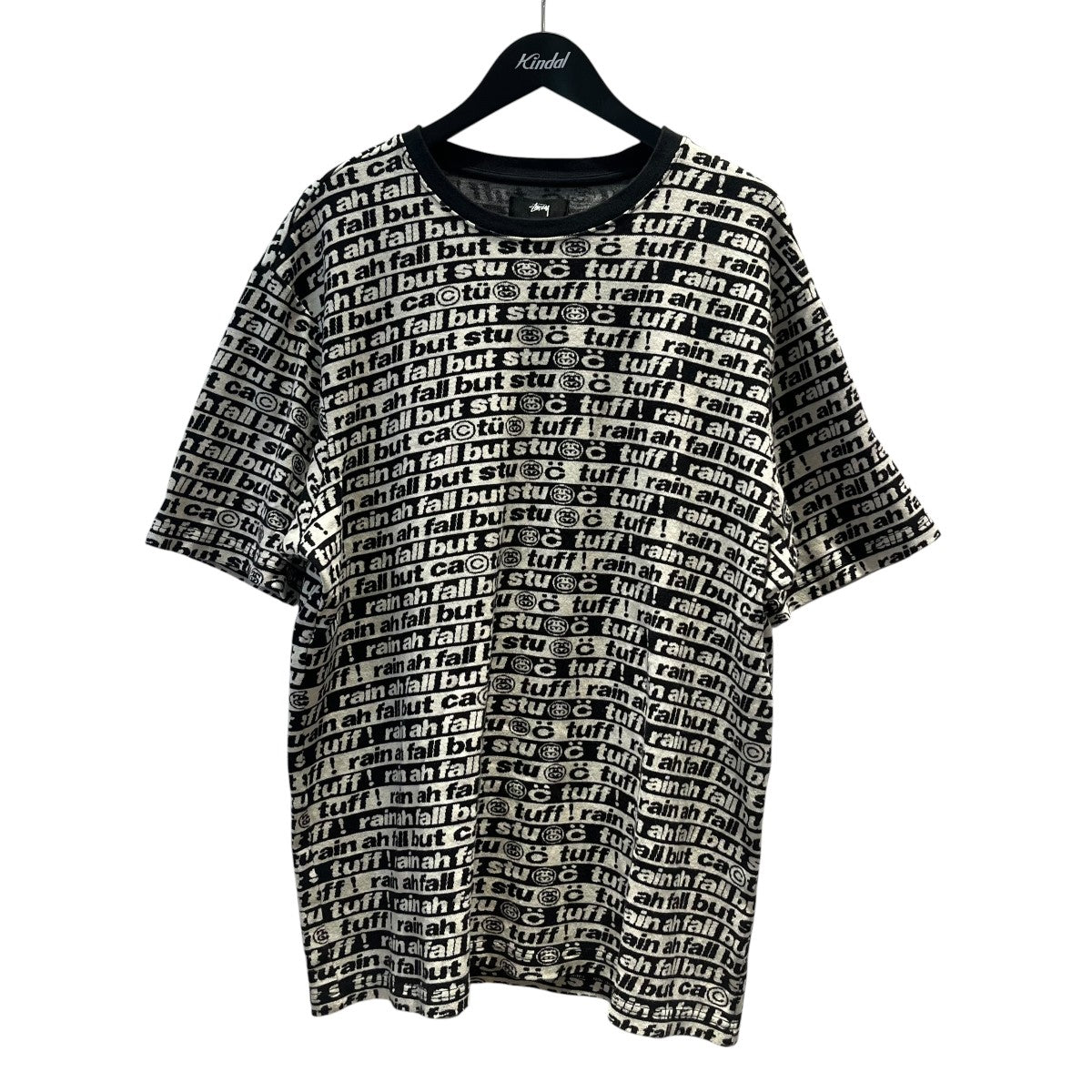stussy×CACTUS PLANT FLEA MARKET 総柄ニットTシャツ 古着・中古-1枚目のアイテム画像