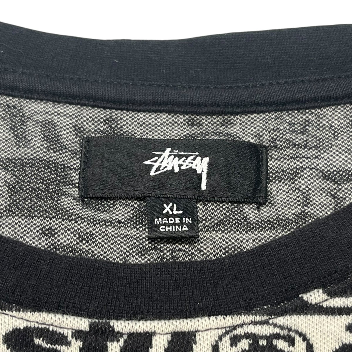 stussy×CACTUS PLANT FLEA MARKET 総柄ニットTシャツ 古着・中古-3枚目のアイテム画像