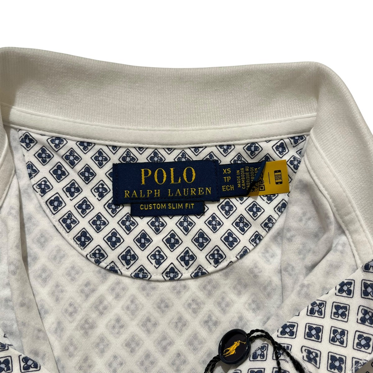 POLO RALPH LAUREN 総柄ポロシャツ 古着・中古-4枚目のアイテム画像