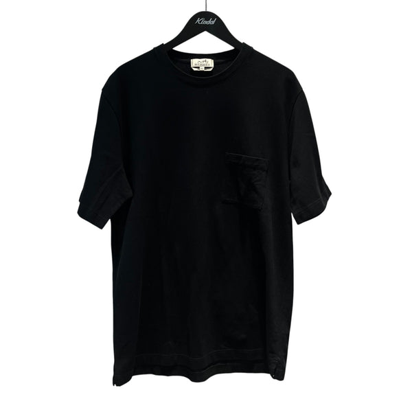 HERMES(エルメス) Hロゴ刺繍ポケットTシャツ ネイビー サイズ XXL