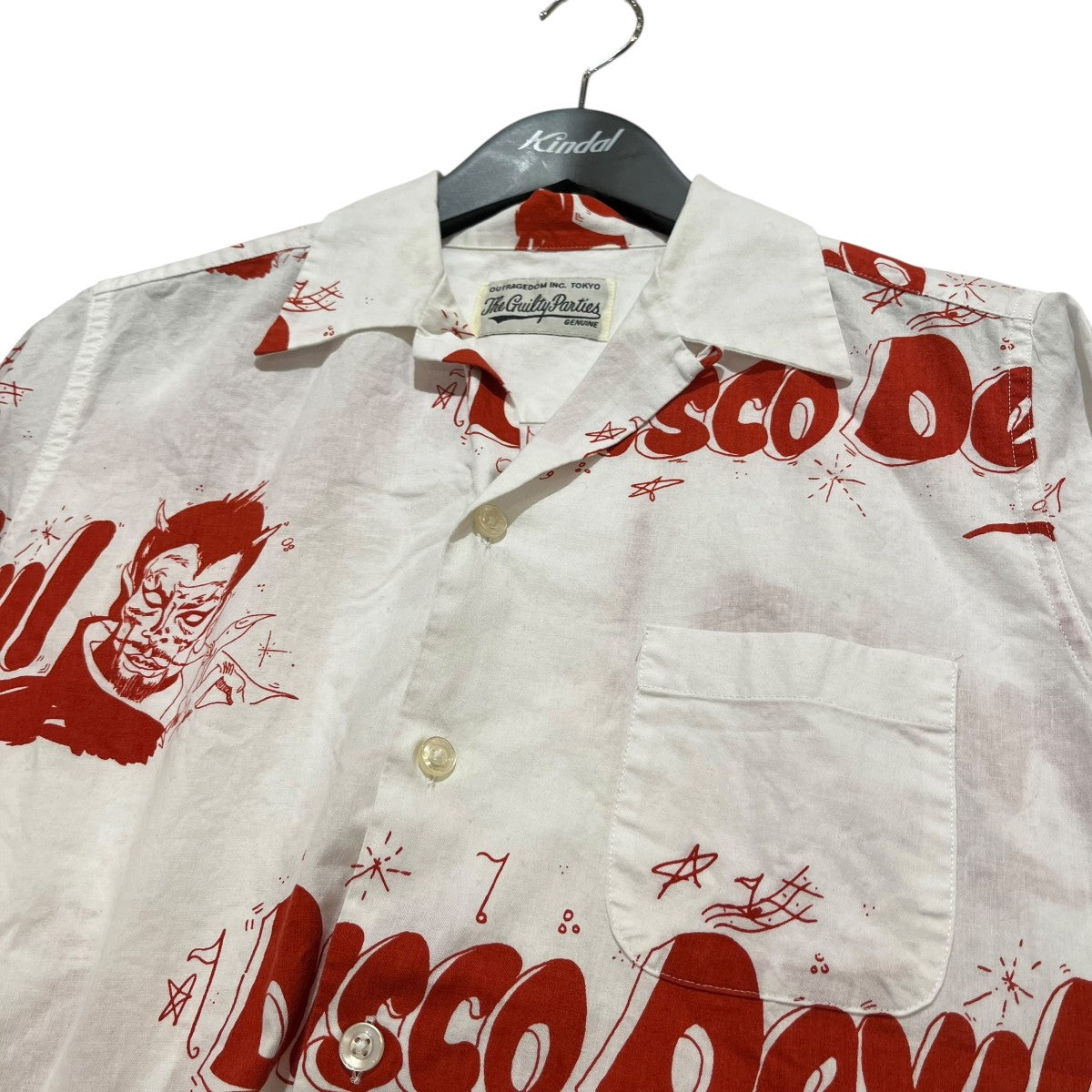 WACKO MARIA DISCO DEVIL半袖オープンカラーシャツ 古着・中古-3枚目のアイテム画像
