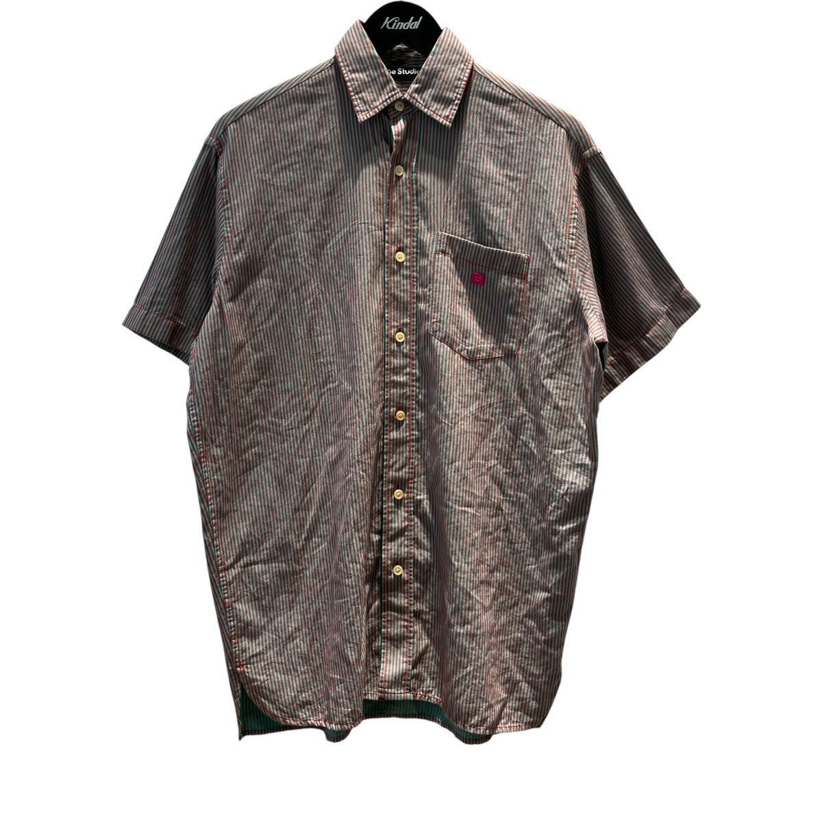 ACNE STUDIOS ストライプ半袖シャツFA-UX-SHIR000024 古着・中古-1枚目のアイテム画像