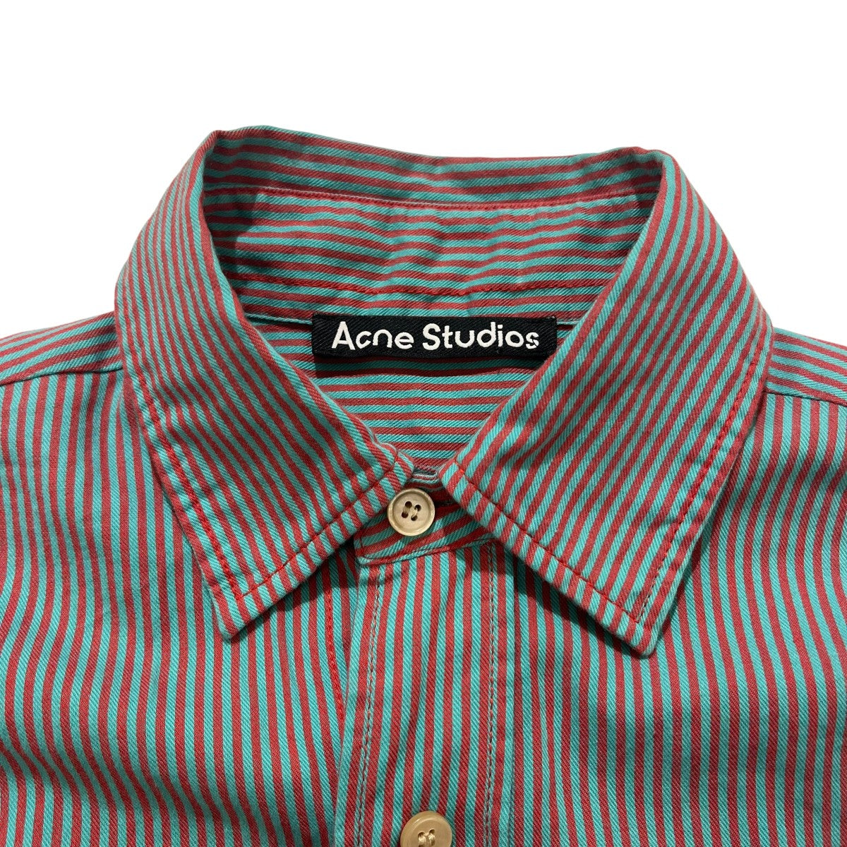 ACNE STUDIOS ストライプ半袖シャツFA-UX-SHIR000024 古着・中古-3枚目のアイテム画像