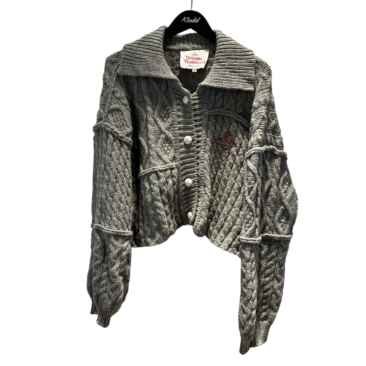 Vivienne Westwood RED LABEL 25AWﾊﾟｯﾁﾜｰｸｹｰﾌﾞﾙﾆｯﾄ16-12-152028 古着・中古-1枚目のアイテム画像