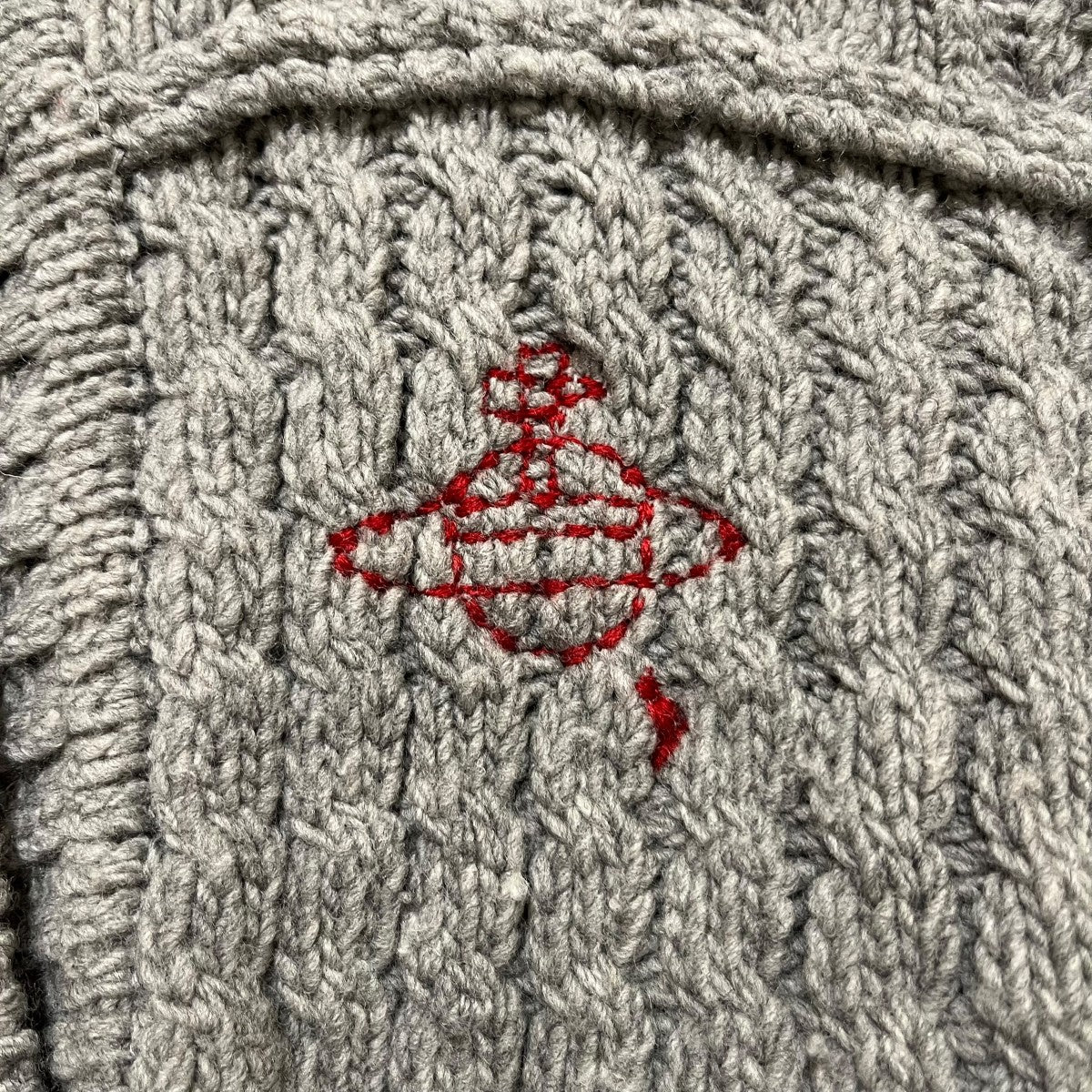 Vivienne Westwood RED LABEL 25AWﾊﾟｯﾁﾜｰｸｹｰﾌﾞﾙﾆｯﾄ16-12-152028 古着・中古-4枚目のアイテム画像