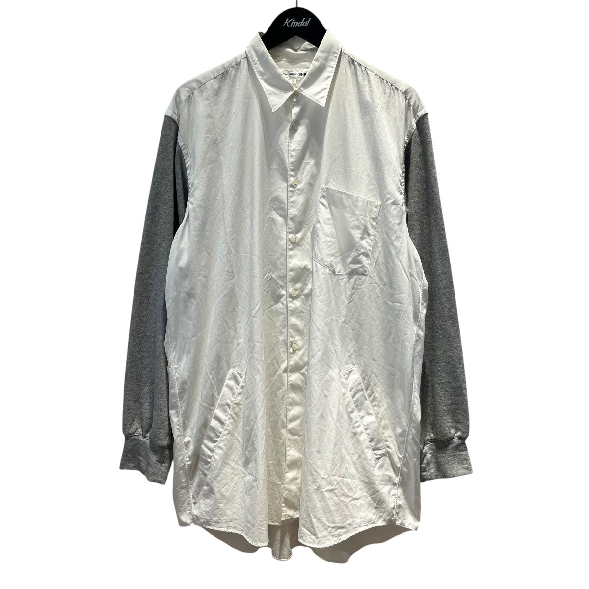 COMME des GARCONS SHIRT AD1994ドッキング長袖シャツFW-01030M 古着・中古-1枚目のアイテム画像