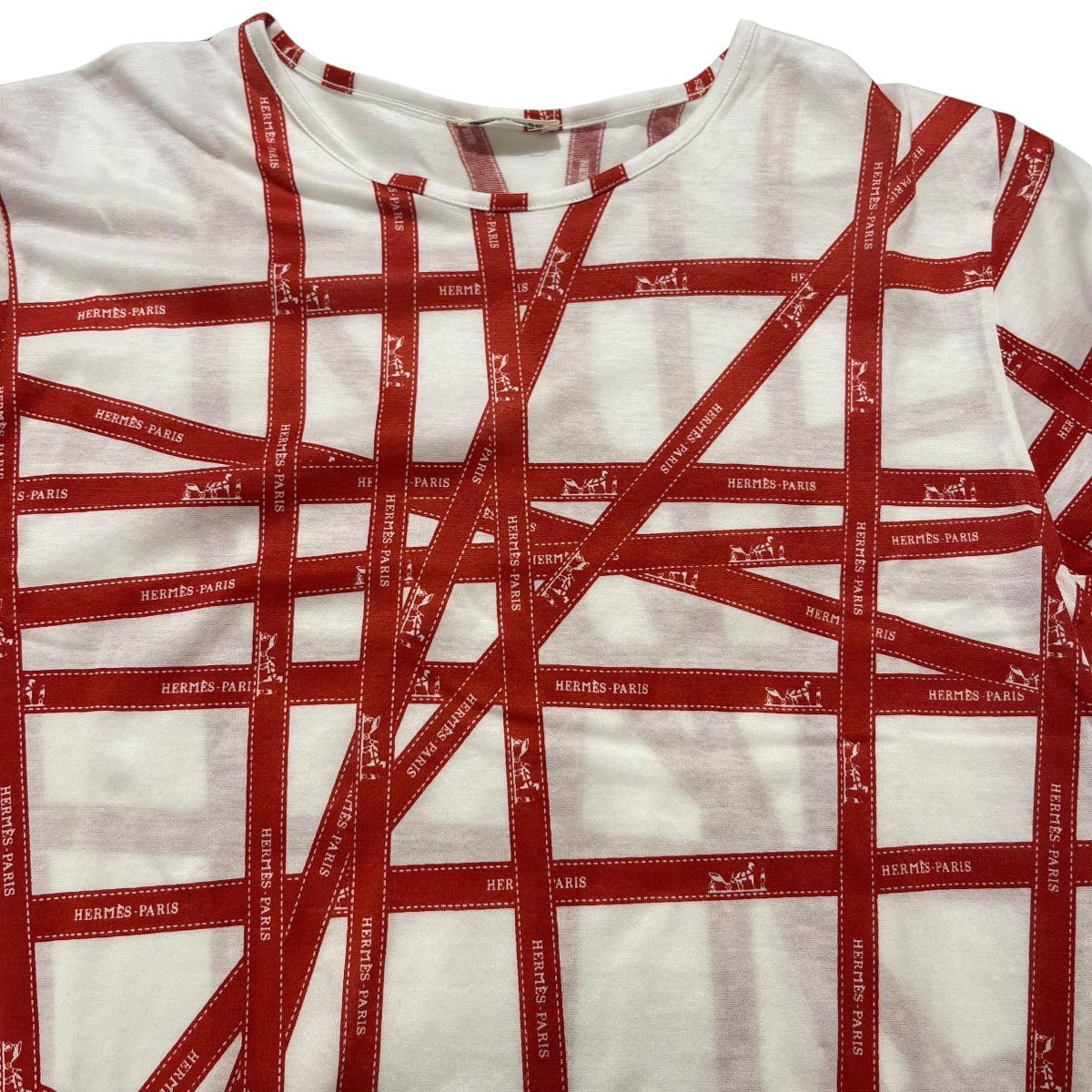 HERMES マルジェラ期ボルデュック柄Tシャツ 古着・中古-4枚目のアイテム画像