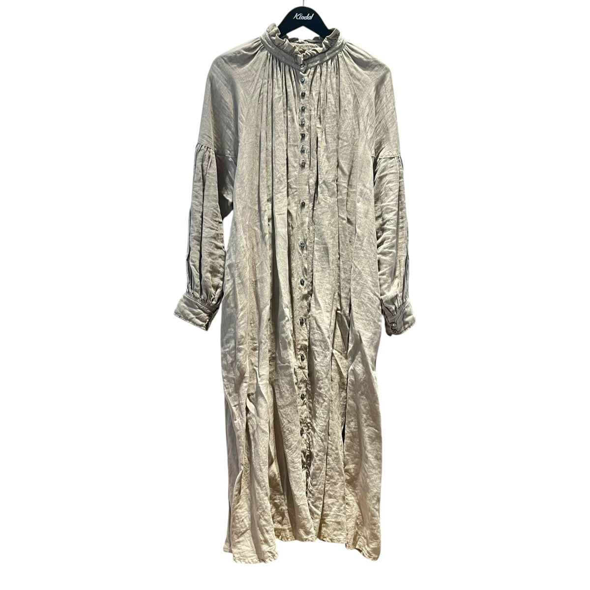 nest Robe 25AWリネン近江晒しフリル襟ワンピース01253-1153 古着・中古-1枚目のアイテム画像