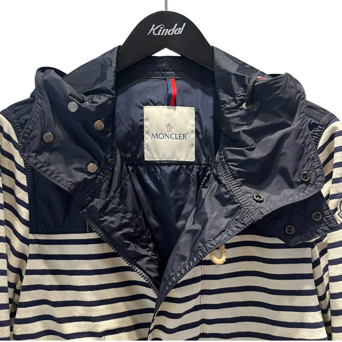 MONCLER LUMIERボーダージャケット 古着・中古-3枚目のアイテム画像