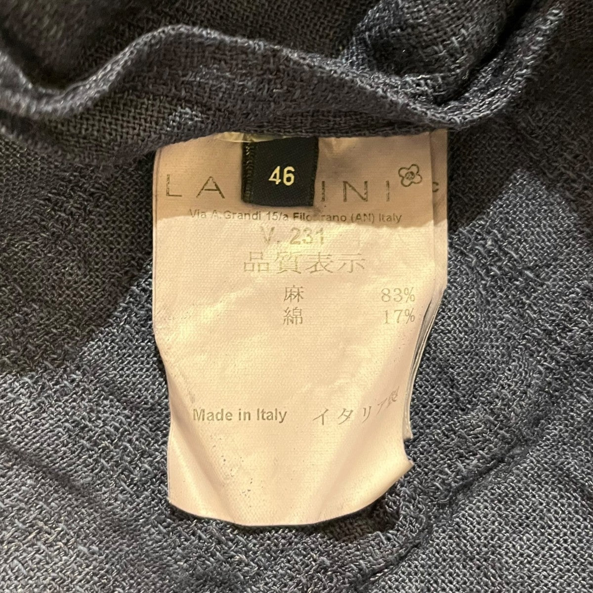 LARDINI ブートニエール付(別保管)ボタンベストJK77029-90 古着・中古-7枚目のアイテム画像