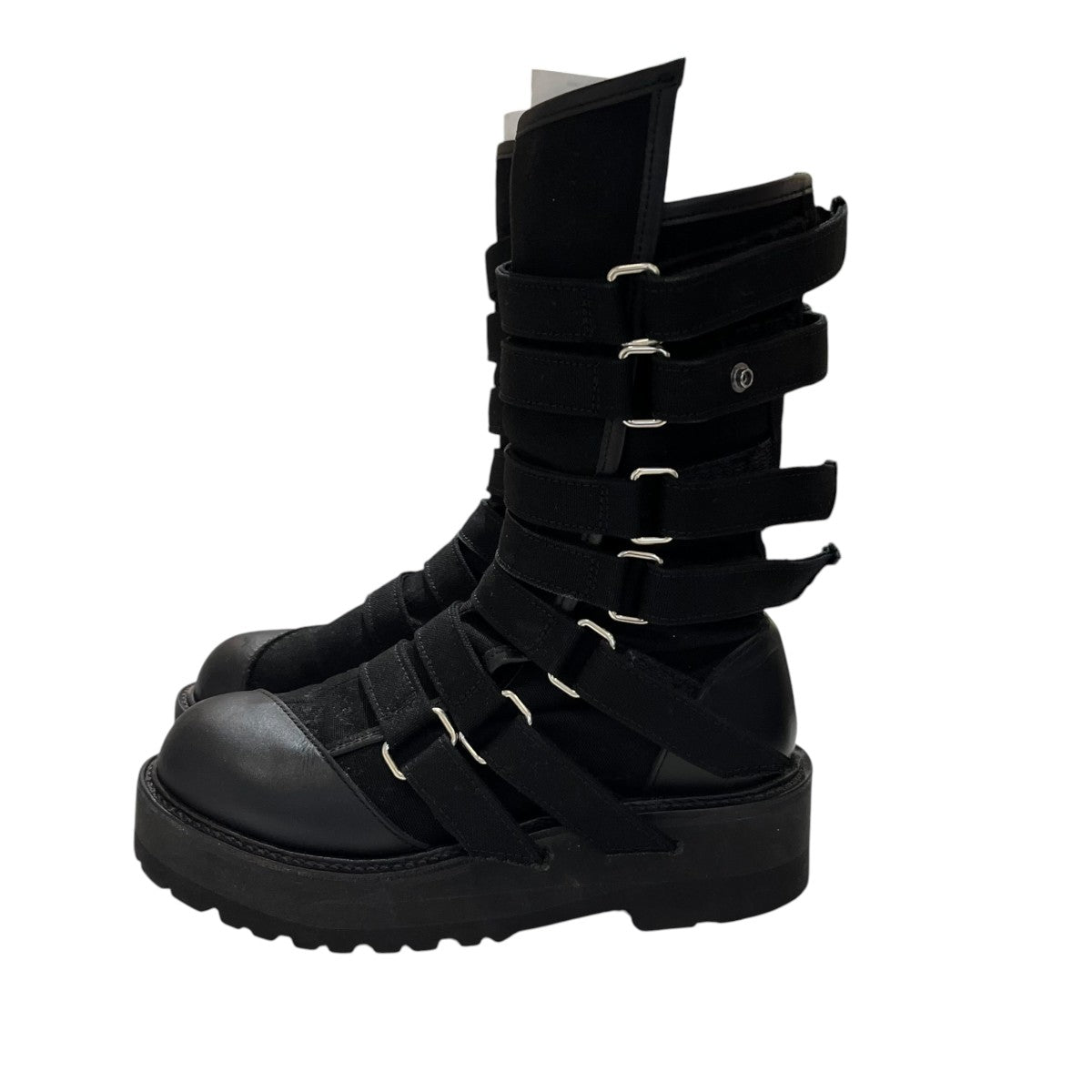25AWCANVAS+CHROME SPIRAL NECK BOOTSブーツLL-E01-880-2