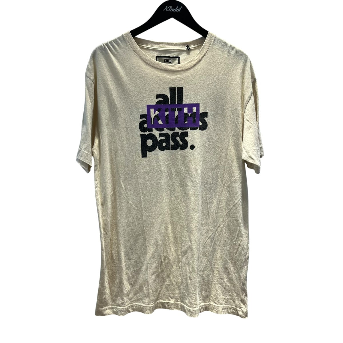 KITH(キス) 18SS ALL Access Pass Teeプリント柄Tシャツ アイボリー