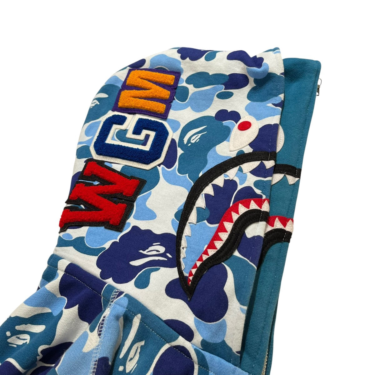 A BATHING APE CAMO SHARK FULLZIP HOODIEカモフラージュパーカー001ZPH302018X 古着・中古-5枚目のアイテム画像