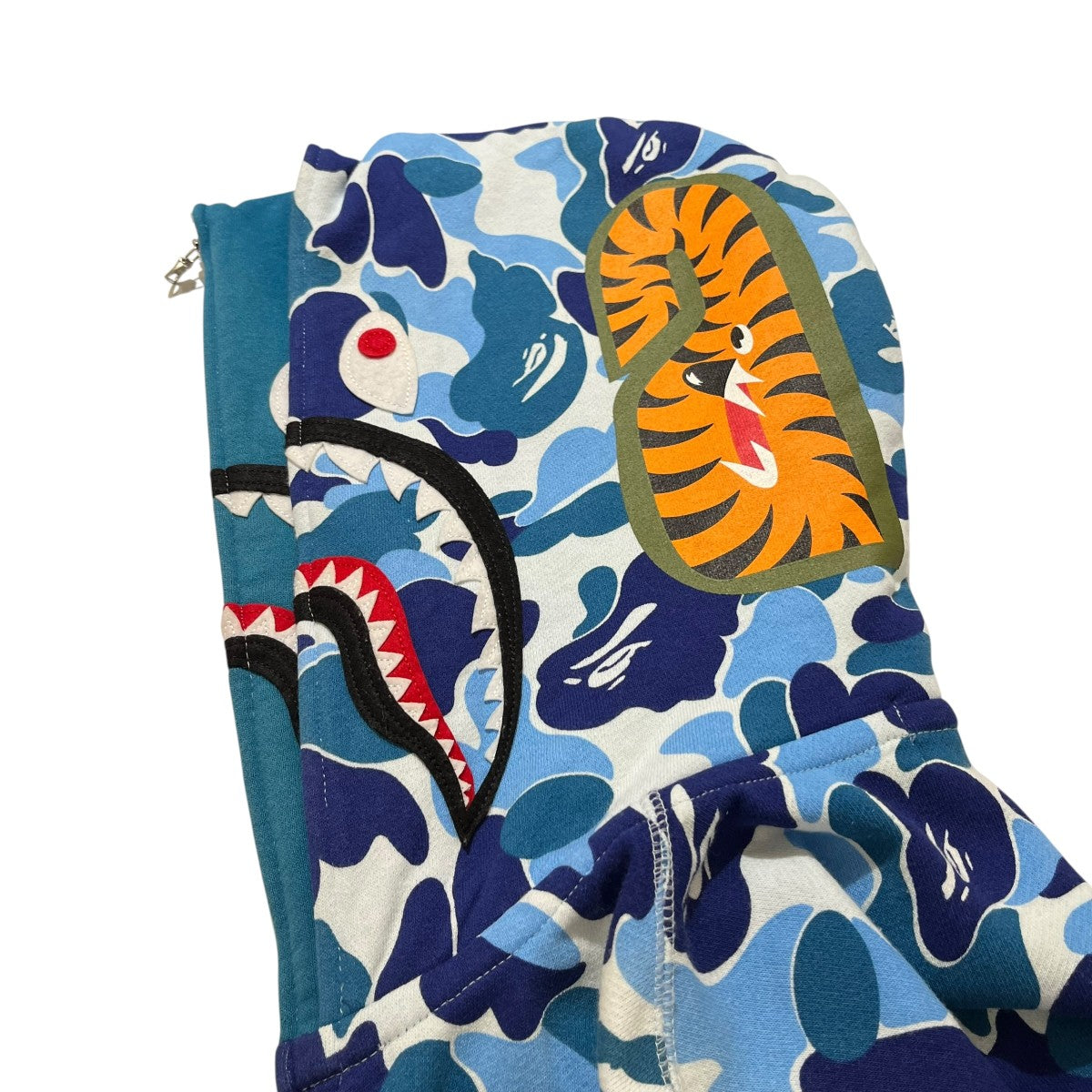 A BATHING APE CAMO SHARK FULLZIP HOODIEカモフラージュパーカー001ZPH302018X 古着・中古-6枚目のアイテム画像
