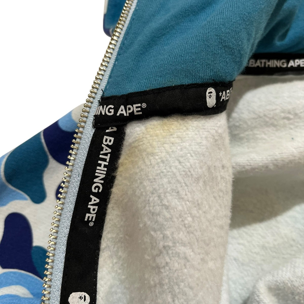 A BATHING APE CAMO SHARK FULLZIP HOODIEカモフラージュパーカー001ZPH302018X 古着・中古-9枚目のアイテム画像