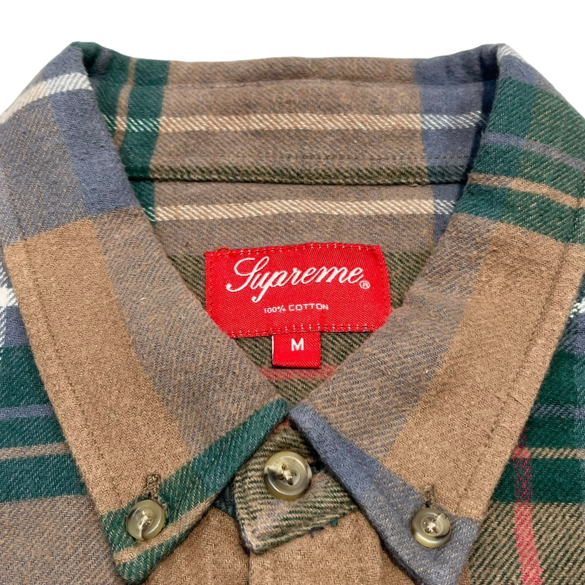 Supreme×Daniel Johnston Plaid Shirtボタンダウンネルシャツ 古着・中古-4枚目のアイテム画像