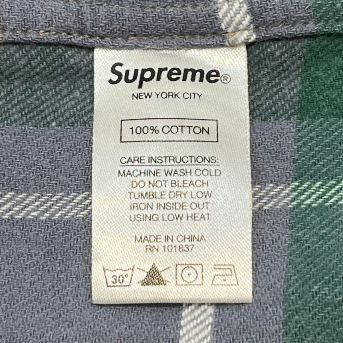 Supreme×Daniel Johnston Plaid Shirtボタンダウンネルシャツ 古着・中古-5枚目のアイテム画像