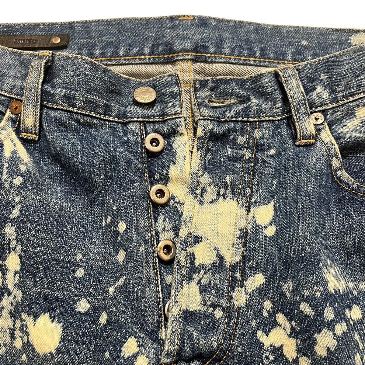 ブリーチ加工デニムパンツ2204-1002-86-302