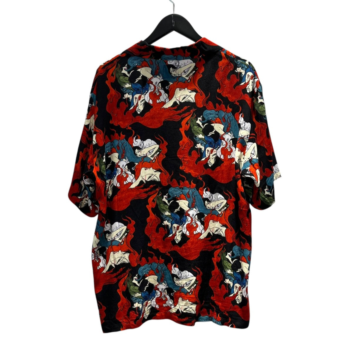 Hysteric Glamour オープンカラーシャツ02202AH09 DEVILISH FLAME 古着・中古-2枚目のアイテム画像