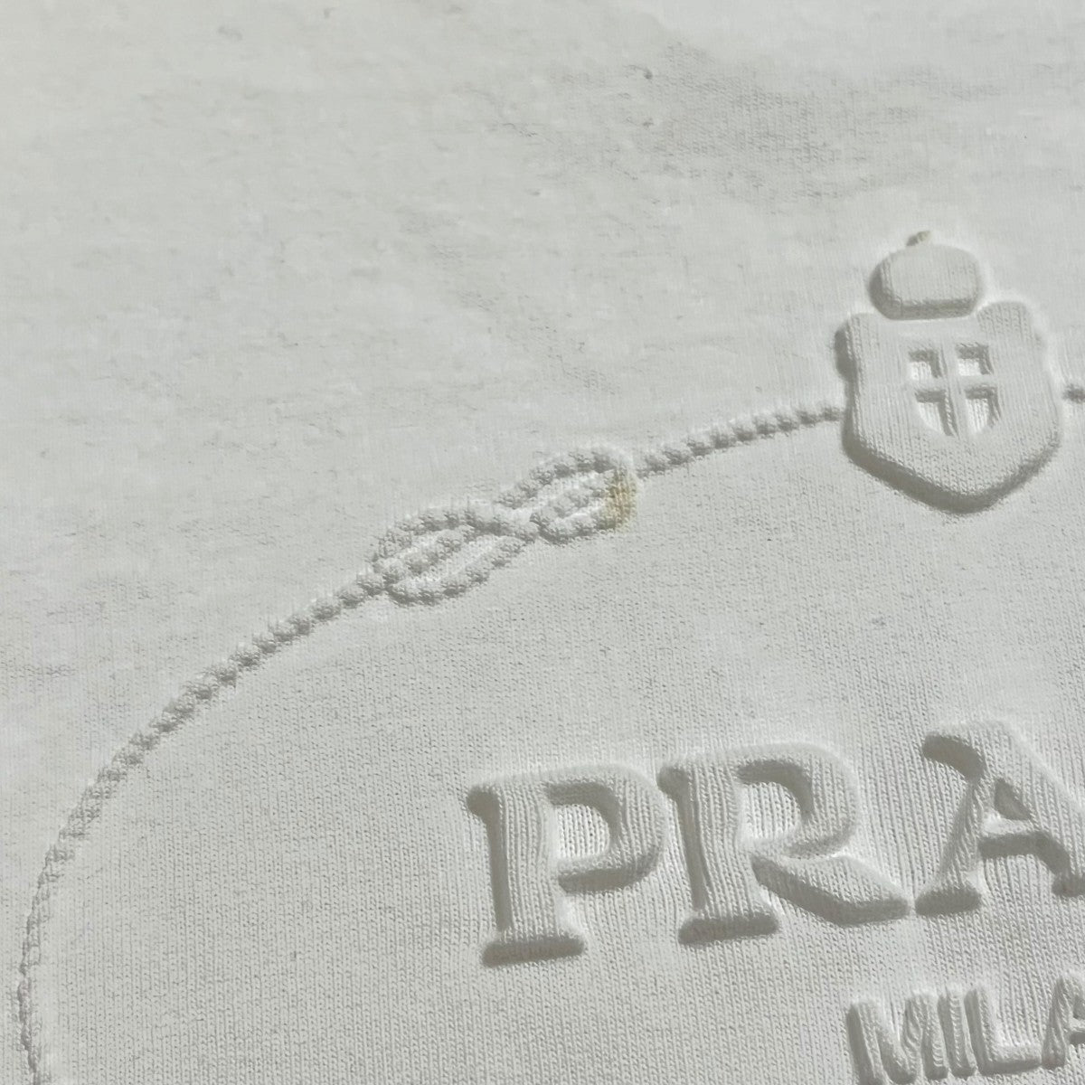 PRADA オーバルロゴボートネッククロップド丈Tシャツ3546B 古着・中古-5枚目のアイテム画像