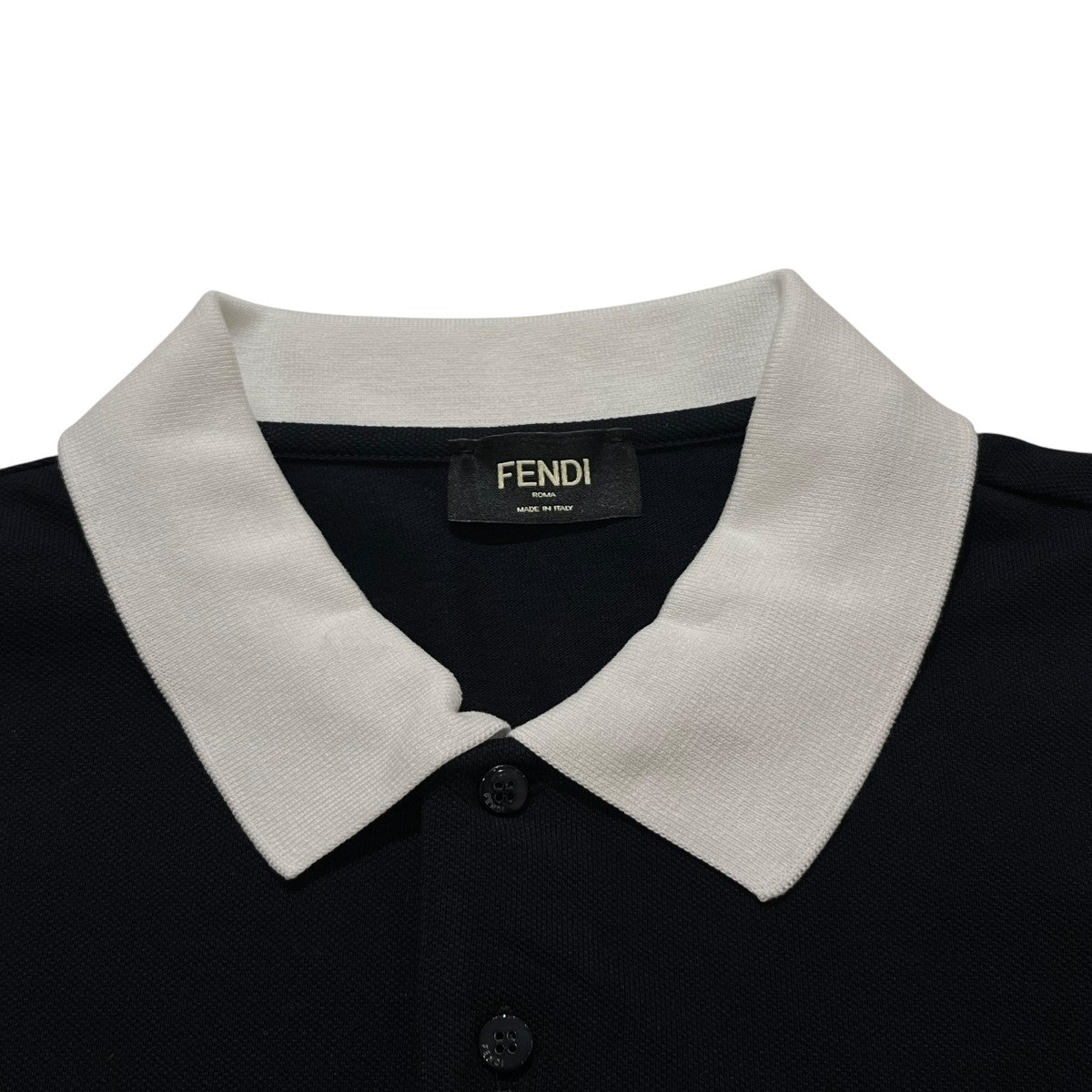 FENDI(フェンディ) ロゴプリントポロシャツFY0985 FY0985 ネイビー