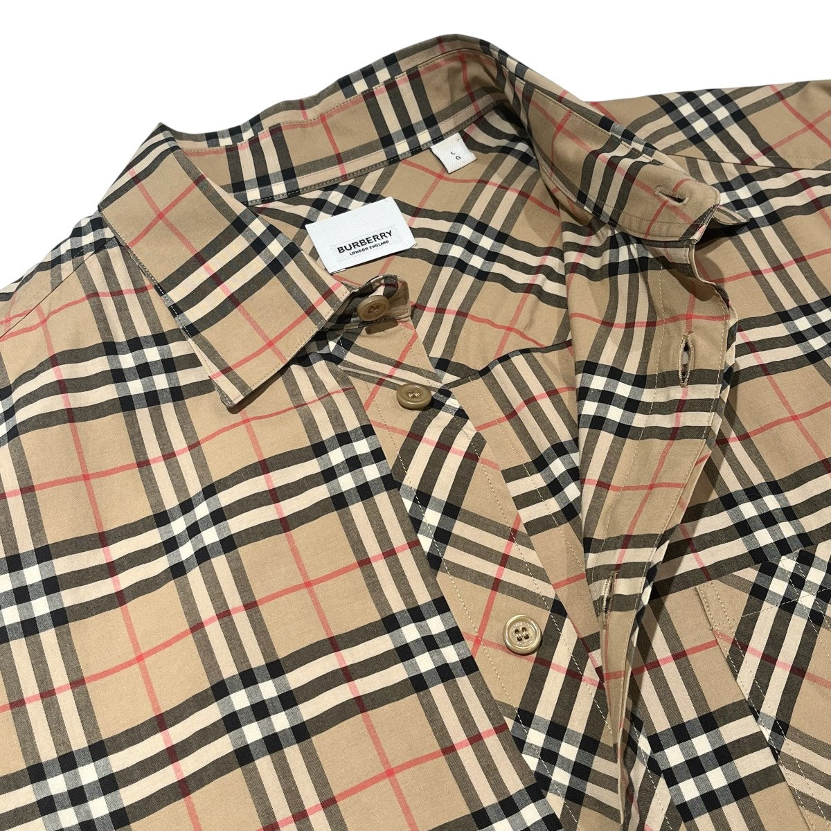 Checkered long-sleeved shirt ティッシ期 ノバチェック総柄 長袖シャツ