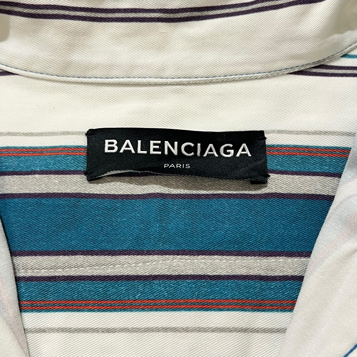 BALENCIAGA ストライプオーバーサイズシャツ509348 Runway EUROPE 古着・中古-6枚目のアイテム画像