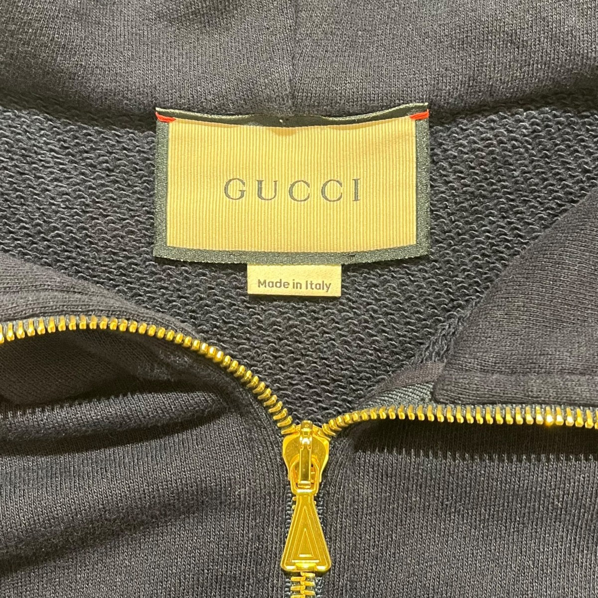 ウェブ＆GUCCIラベルハーフジップパーカー644656