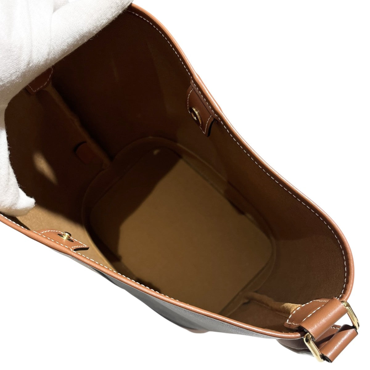 CELINE(セリーヌ) スモールバスケット トリオンフ キャンバス カーフ