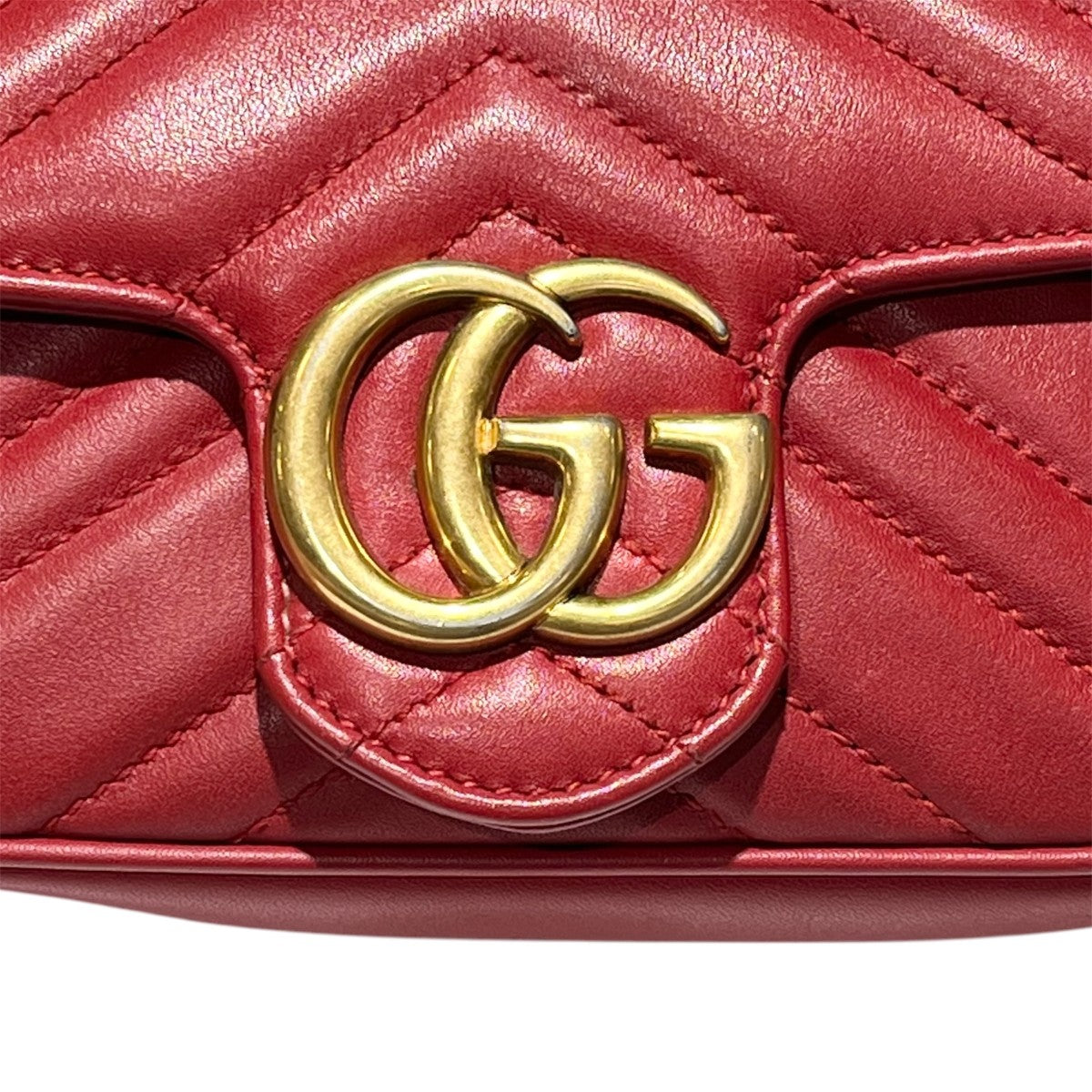 GUCCI(グッチ) GGマーモント キルティング レザー チェーンショルダー