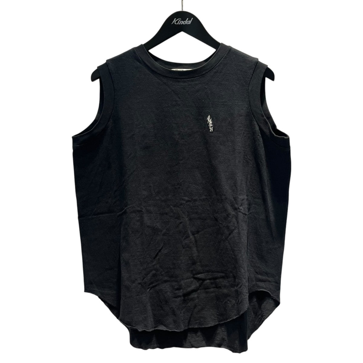 別注 TTBL LOGO NOSLEEVE T-SHIRT刺繍ロゴノースリーブカットソー