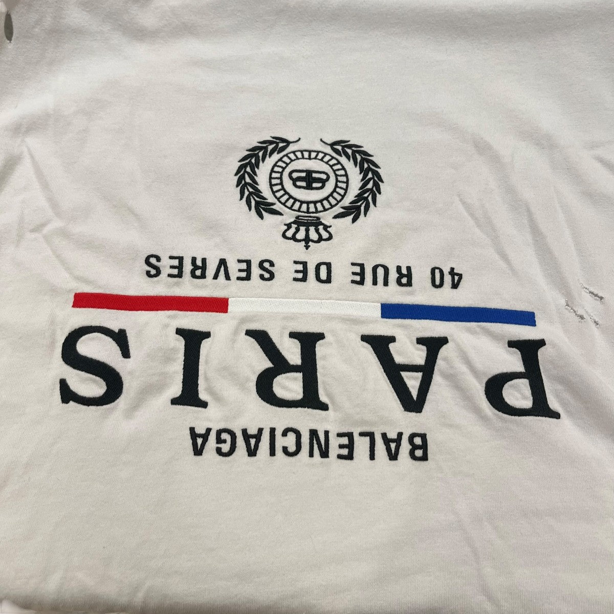 ダメージ加工 UPSIDE DOWNTシャツ698811